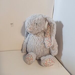 Jellycat Blossom Bashful Bunny Silver Grey Floral Feet Medium 12" RETIRED